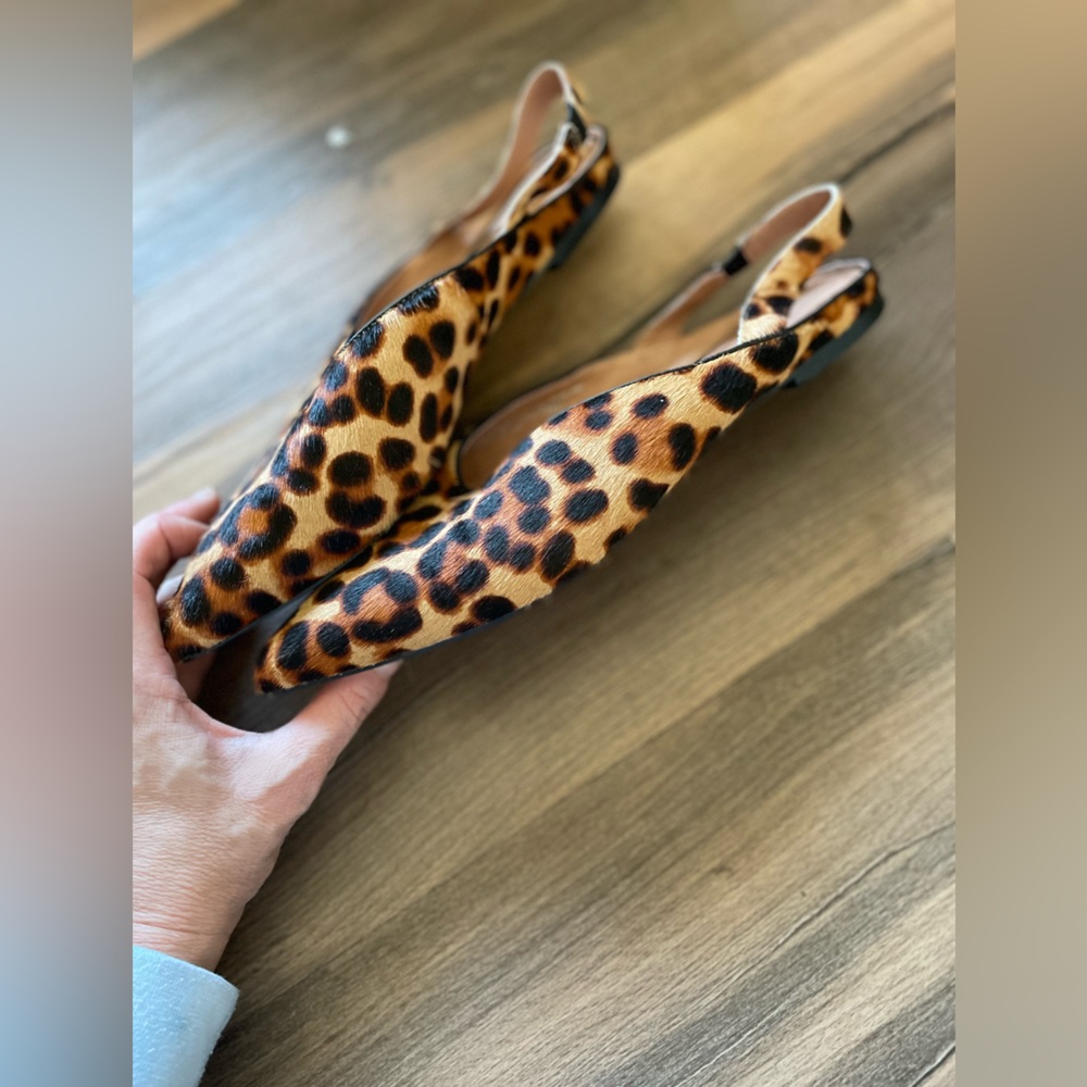 Nordstroms - halogen faux fur leopard slingbacks - Picture 7 of 9